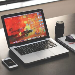 laptop, mockup, business